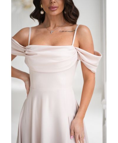 Vestito elegante da cerimonia - Oro - Costa