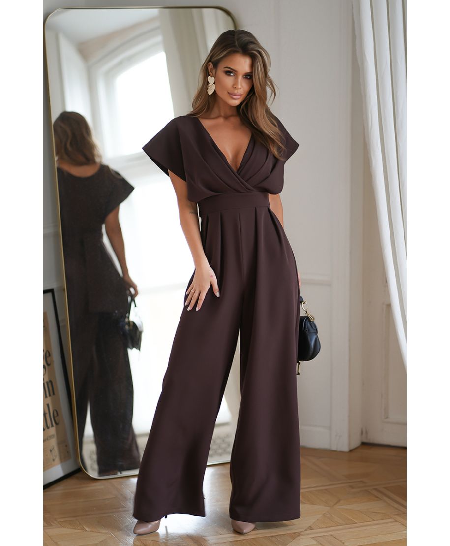 Tuta elegante - Cioccolato - Pantaloni palazzo - KIL