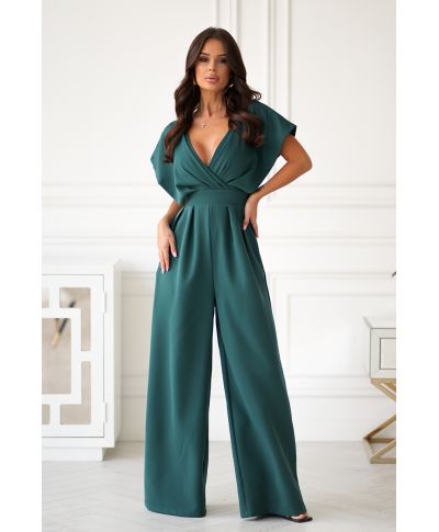 Tuta elegante - Colore bottiglia - Pantaloni palazzo