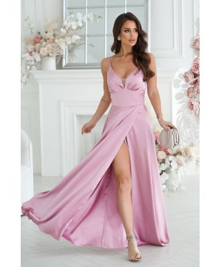Vestito da cerimonia - In raso – Rosa antico
