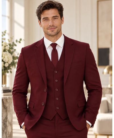 Abito uomo bordo con gilet - Tommaso