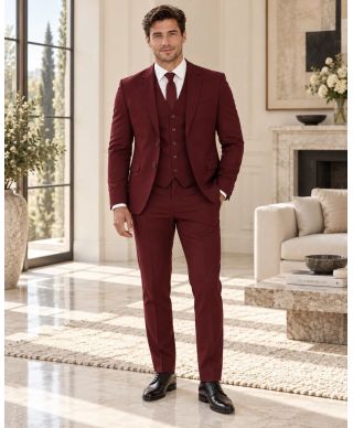Abito uomo bordo con gilet - Tommaso - Abiti uomo con gilet online - Gogolfun.it