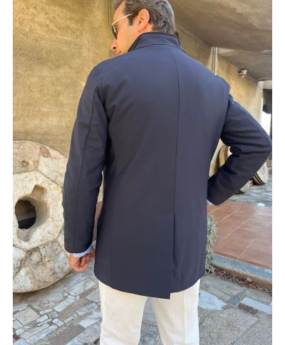 Trench uomo, blu - Alamari al collo - Ultra light - Abbigliamento uomo online - Gogolfun.it