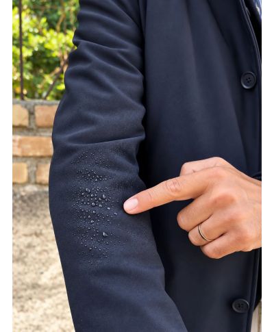 Trench uomo, blu - Alamari al collo - Ultra light - Abbigliamento uomo online - Gogolfun.it