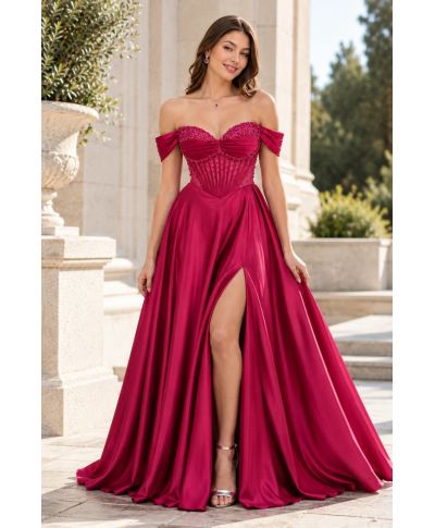 Vestito da cerimonia particolare fuxia,con bustier - Liandra