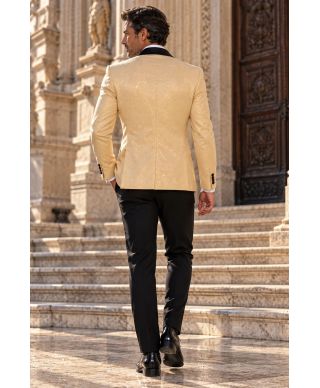 Smoking uomo colore oro - Tuxedo con gilet - Dubai