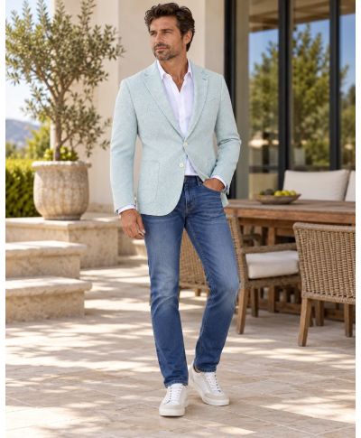 Giacca uomo particolare, verde tiffany