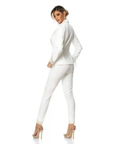 Tailleur bianco - Elegante - Con aplicazioni