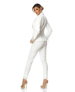Tailleur bianco - Elegante - Con aplicazioni