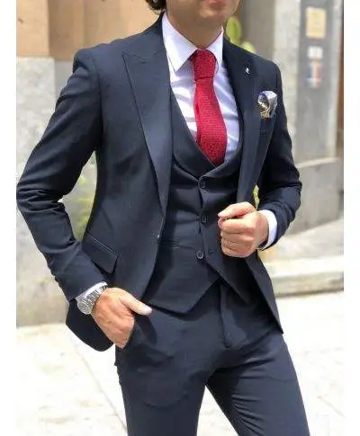 Abito elegante uomo - Con gilet - Blu