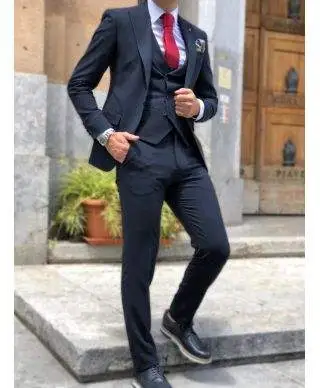 Abito elegante uomo - Con gilet - Blu