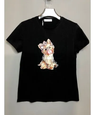 T-shirt donna - Nera - Mezza manica