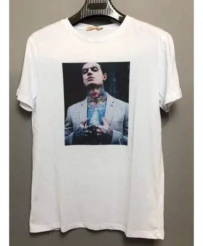 T-shirt uomo in cotone - Bianca