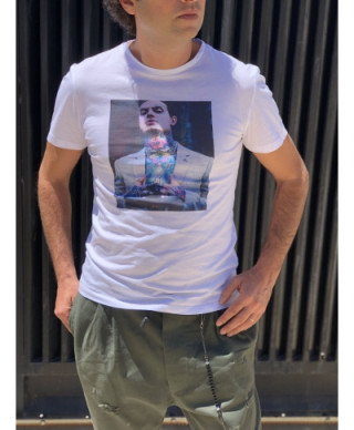 T-shirt uomo in cotone - Bianca