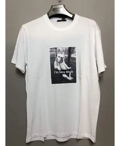 T-shirt uomo, bianca - Stampa divertente