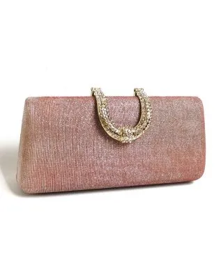 Borsetta da sera - Rosa - Brillantinata