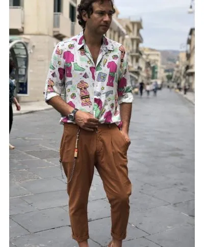 Camicia uomo particolare - Fantasia retro