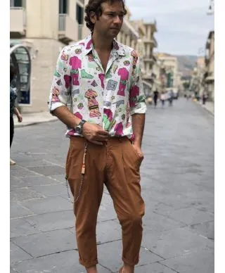 Camicia uomo particolare - Fantasia retro