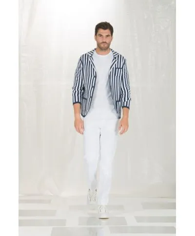 Giacca maglia - Giacche uomo - Giacca a righe