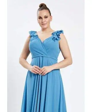 Abito da cerimonia, azzurro - Taglie comode