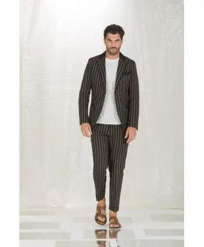 Pantaloni eleganti uomo - Pantaloni slim - Pantaloni a righe