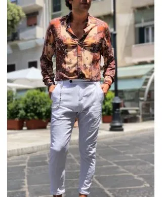 Camicia uomo estiva, manica lunga