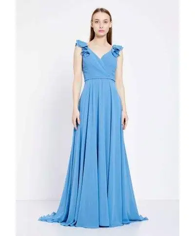Vestito elegante - Azzurro - Schiena scoperta