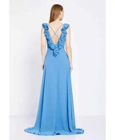 Vestito elegante - Azzurro - Schiena scoperta