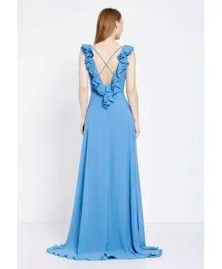 Vestito elegante - Azzurro - Schiena scoperta