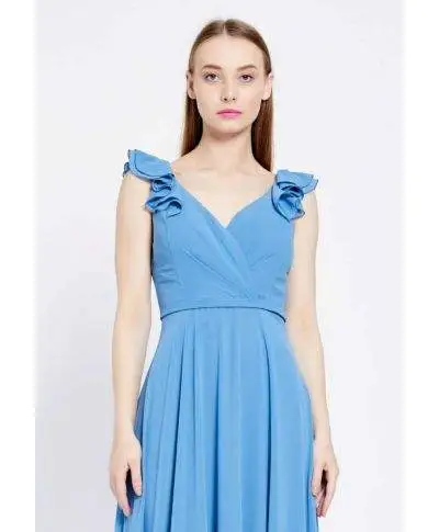 Vestito elegante - Azzurro - Schiena scoperta