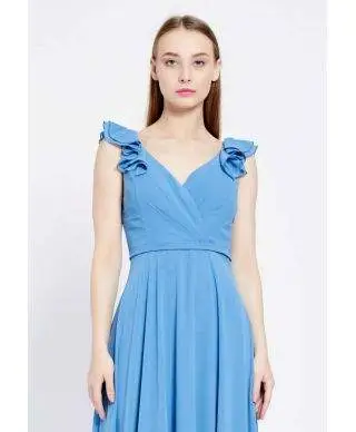 Vestito elegante - Azzurro - Schiena scoperta