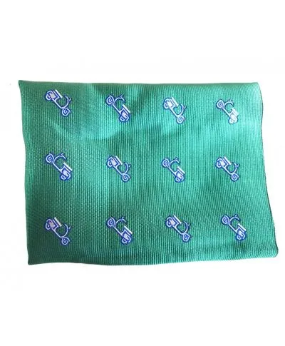 Papillon verde con pochette - Papillon Uomo - Pochette con vespa