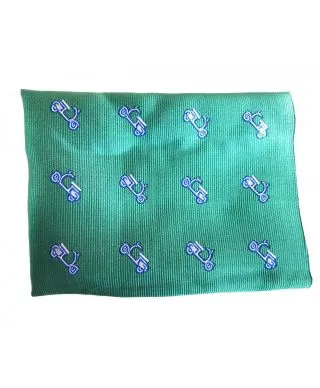 Papillon verde con pochette - Papillon Uomo - Pochette con vespa