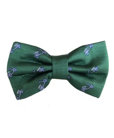 Papillon verde con pochette - Papillon Uomo - Pochette con vespa