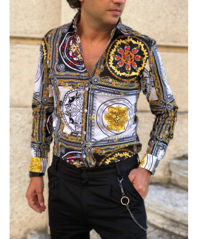 Camicia uomo particolare, stile Versace