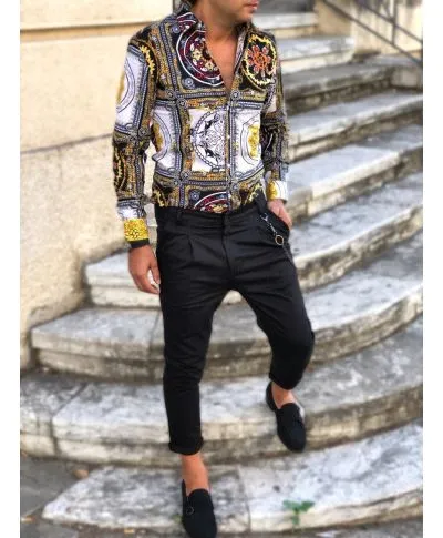 Camicia uomo particolare, stile Versace