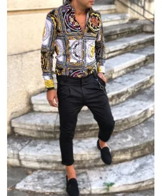 Camicia uomo particolare, stile Versace