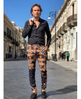 Pantaloni uomo slim fit, nero - Tipo Cavalli