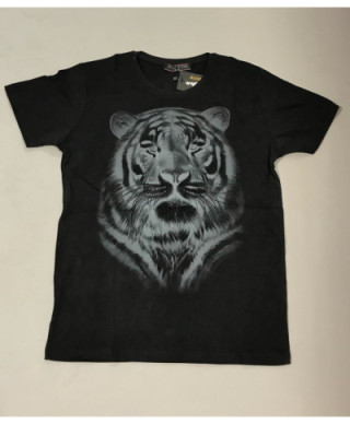 T shirt Nera - Con stampa - Tigre