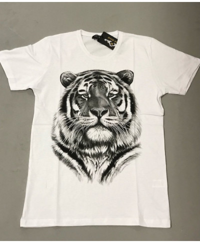 T shirt - Bianca - Con stampa - Tigre