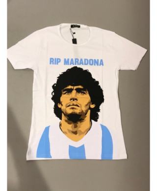 Maradona - T shirt - Bianca - Con stampa
