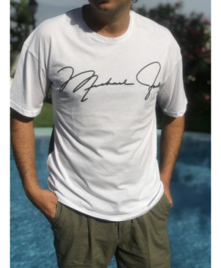 T shirt Michael Jordan - Bianca con stampa posteriore