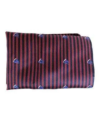 Papillon uomo con barchette - Papillon a righe con pochette