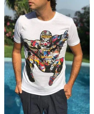 T shirt spider man - Colore Bianco