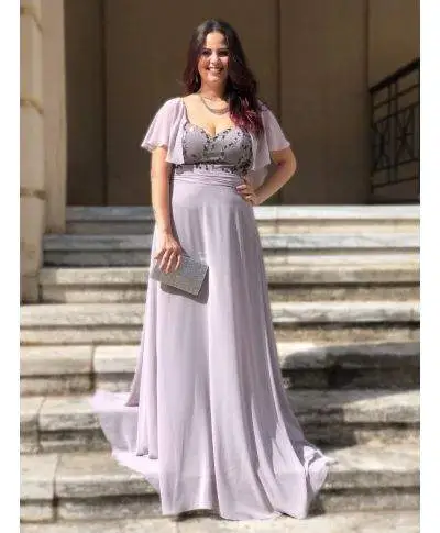Vestito taglie comode, giovanile - Con manichetta