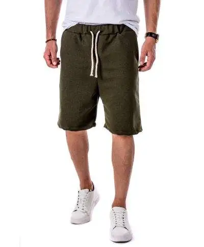 Bermuda uomo, slim - Colore verde con laccio