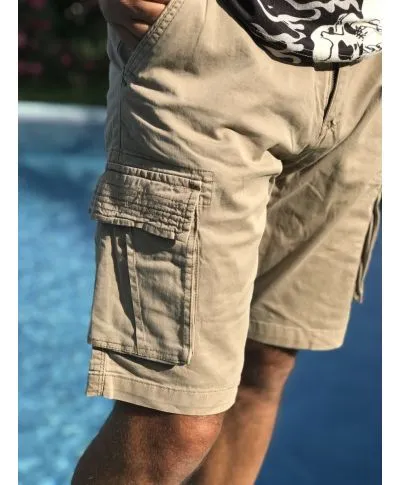 Bermuda uomo, tasconi - Colore beige