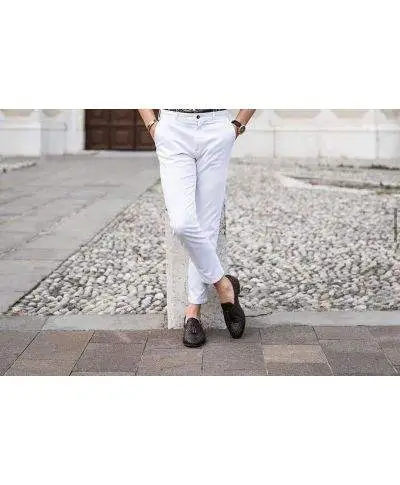 Pantaloni bianchi uomo - Vestibilità slim