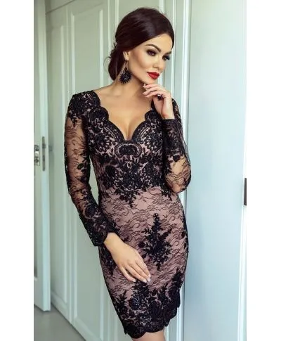 Vestito corto elegante - Tubino - Nero