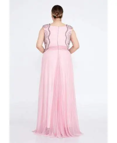 Vestito taglie comode, giovanile - Rosa - Brillantinoso